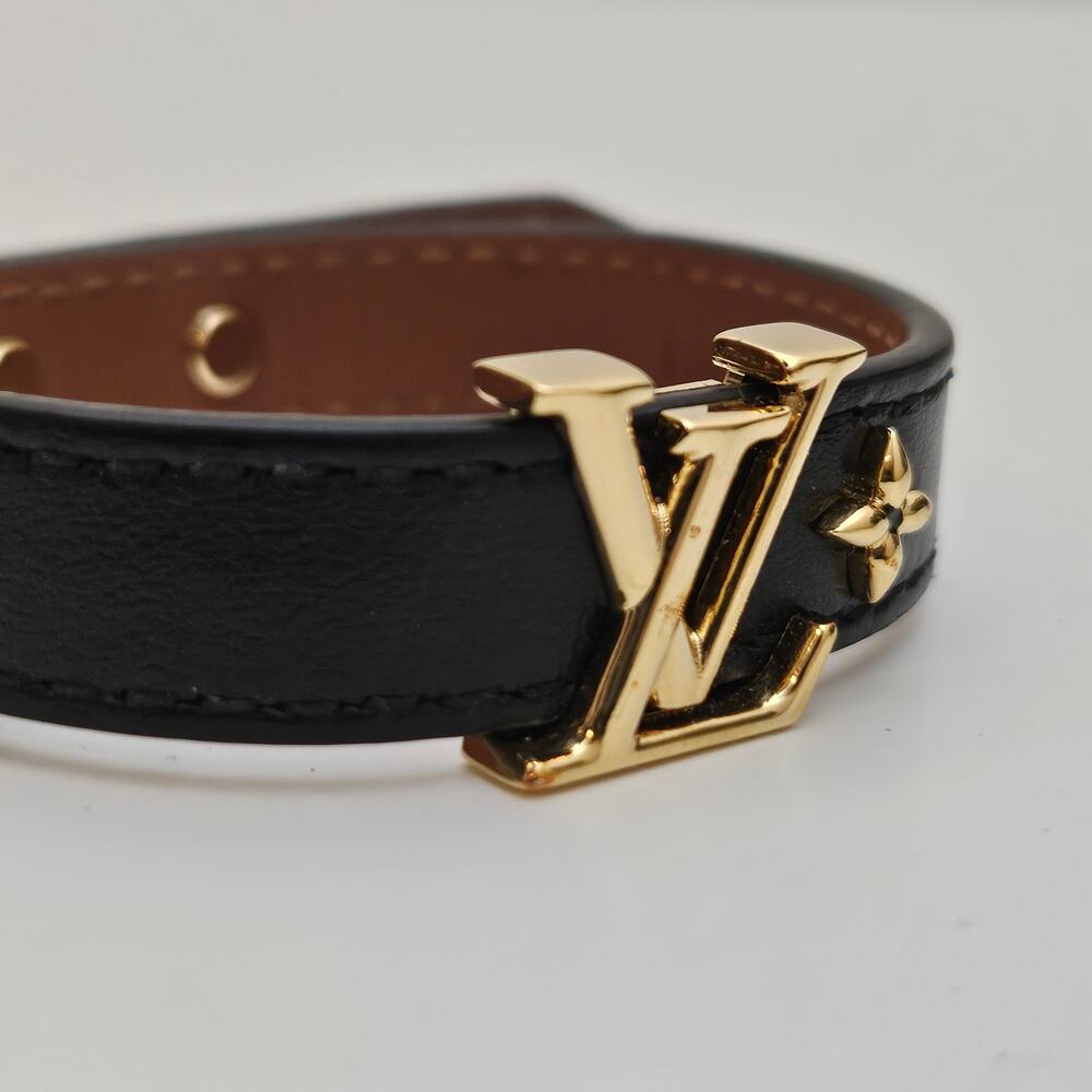 Louis Vuitton Iconic Leather Bracelet Black - Picture 4 of 6